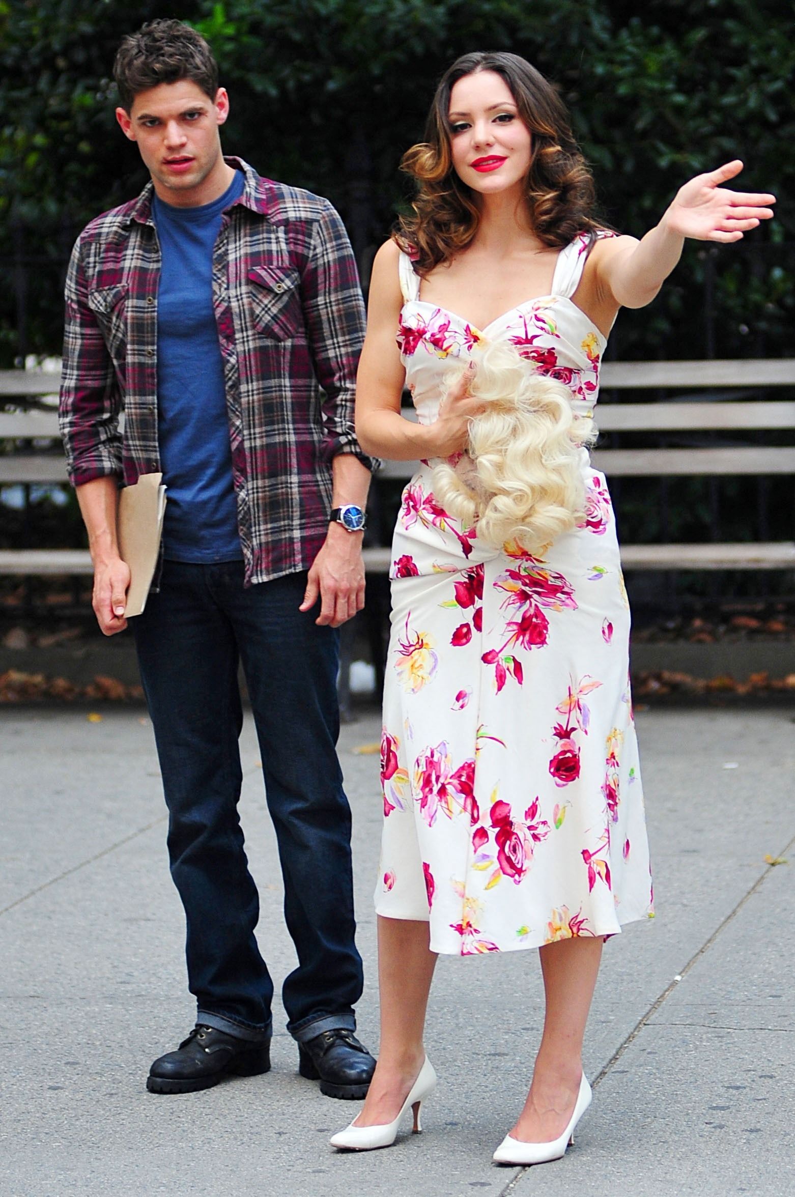 Katharine McPhee - On set of Smash in New York - August 17, 2012