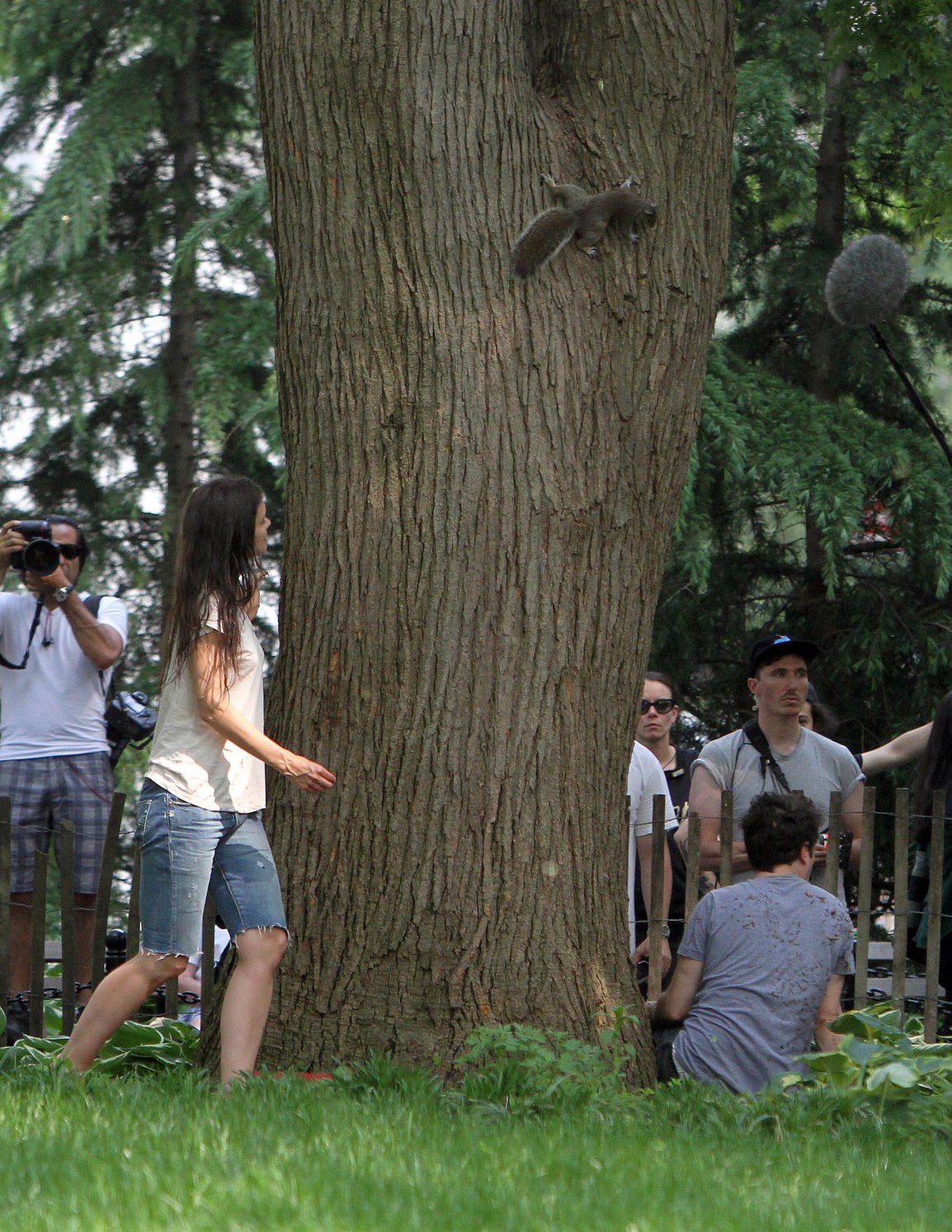 Katie Holmes Films  Mania Days  in Washington Square Park (May 21, 2013) 