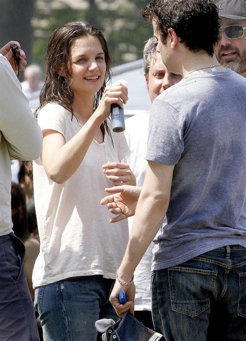 Katie Holmes Films  Mania Days  in Washington Square Park (May 21, 2013) 