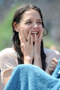 Katie Holmes Films  Mania Days  in Washington Square Park (May 21, 2013) 