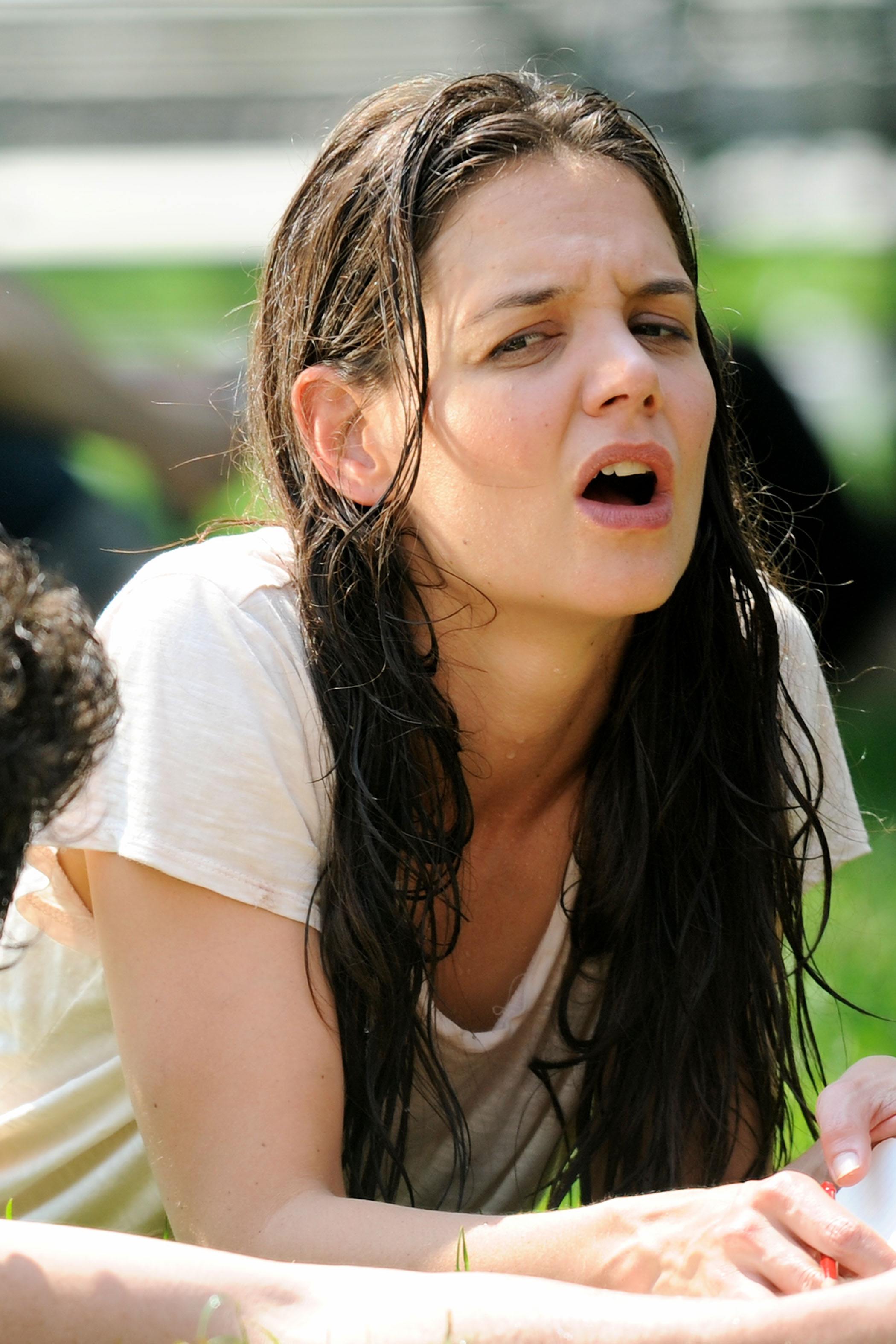 Katie Holmes Films  Mania Days  in Washington Square Park (May 21, 2013) 
