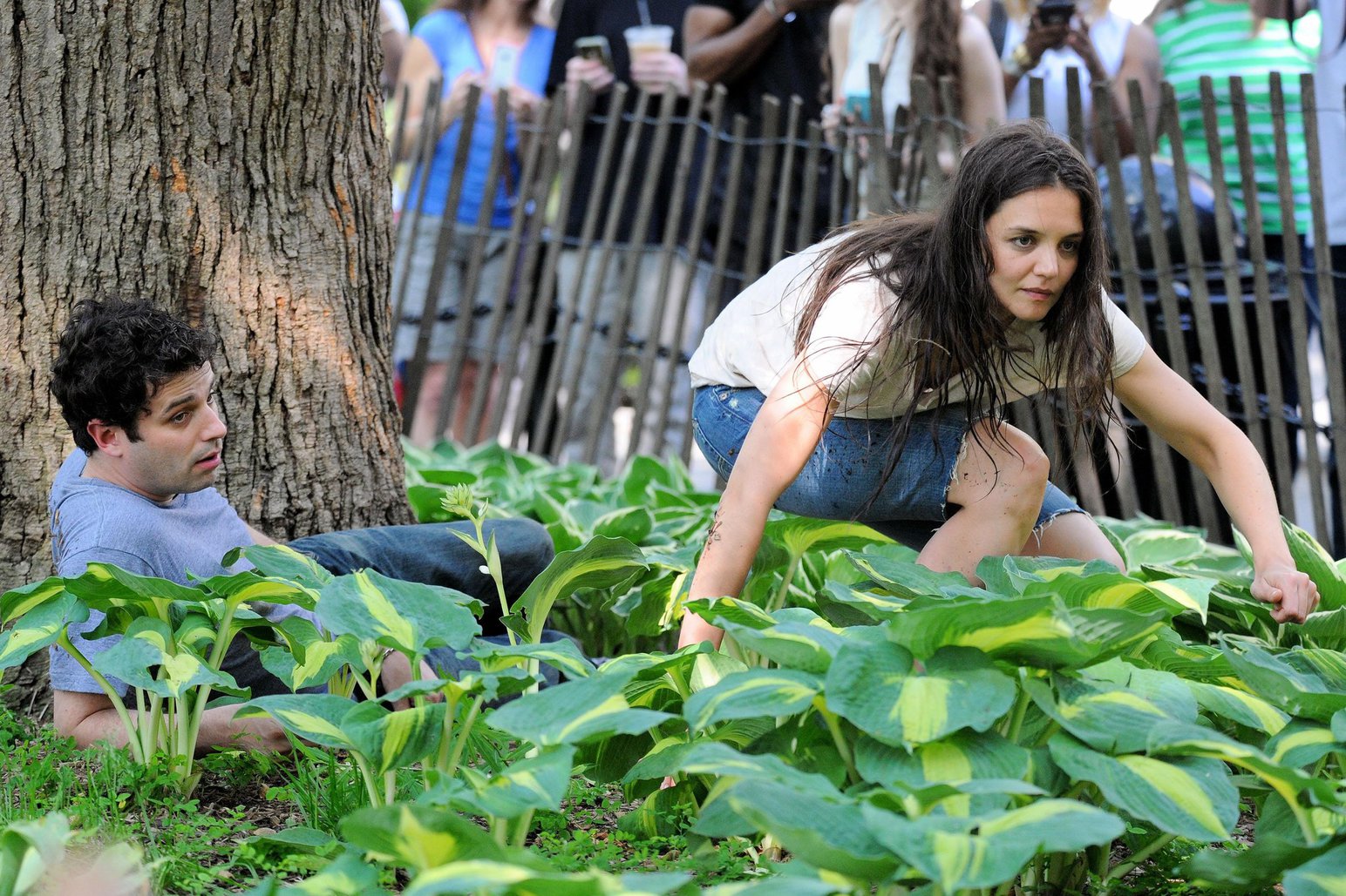 Katie Holmes Films  Mania Days  in Washington Square Park (May 21, 2013) 