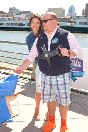 Katie Holmes At Pier 84 to Celebrate Hellmann`s 100th birthday At an Event Benefiting Feeding America 