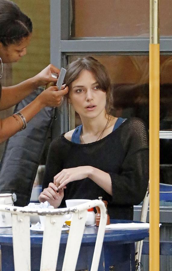 Keira Knightley -  Can A Song Save Your Life  set candids in New York City, July 9, 2012