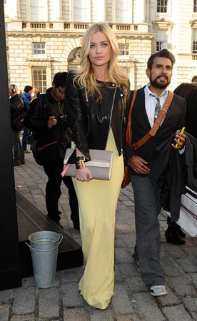 Laura Whitmore London Fashion Week, Feb 19, 2013 