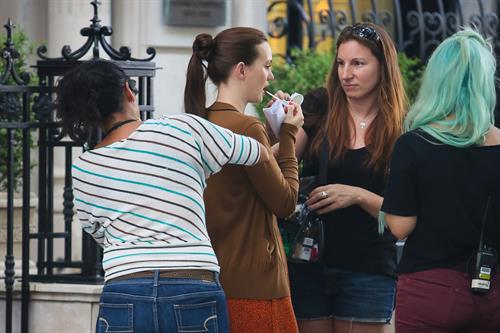 Leighton Meester - On the set of Gossip Girl in New York - August 17, 2012
