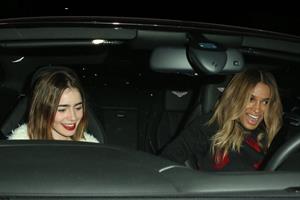 Lily Collins Hakkasan restaurant candids in Beverly Hills, October 10, 2013 