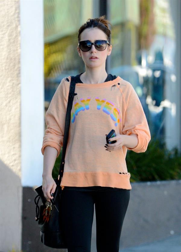 Lily Collins in Los Angeles 11/1/13  