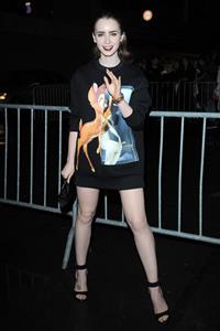 Lily Collins Givenchy Show Fashion Week 9/29/13