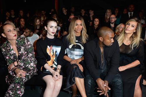 Lily Collins Pictures Lily Collins Givenchy Show Fashion Week 9/29/13