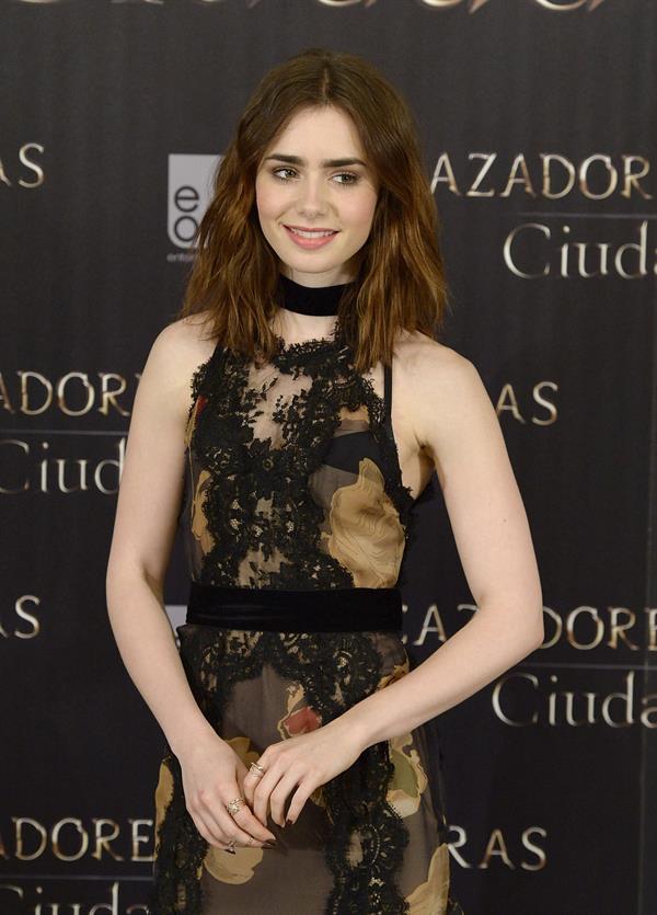 Lily Collins  The Mortal Instruments: City of Bones  Madrid Premiere 8/22/2013 