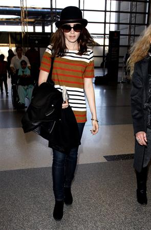 Lily Collins LAX airport in Los Angeles, March 4, 2013 