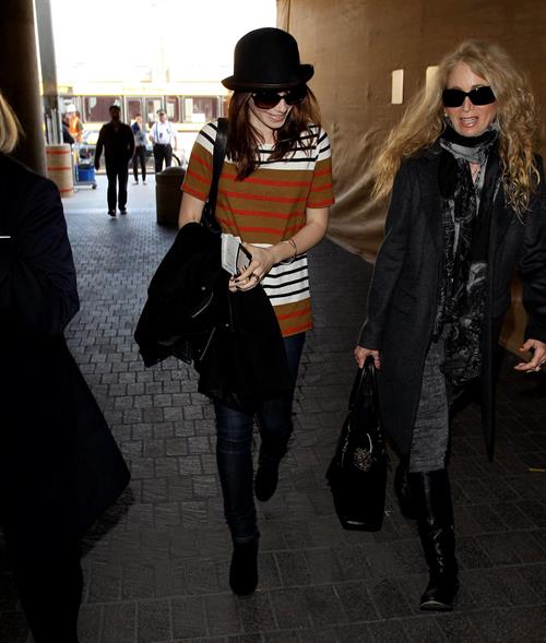 Lily Collins LAX airport in Los Angeles, March 4, 2013 