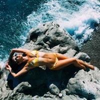 Nicole Isaacs in a bikini