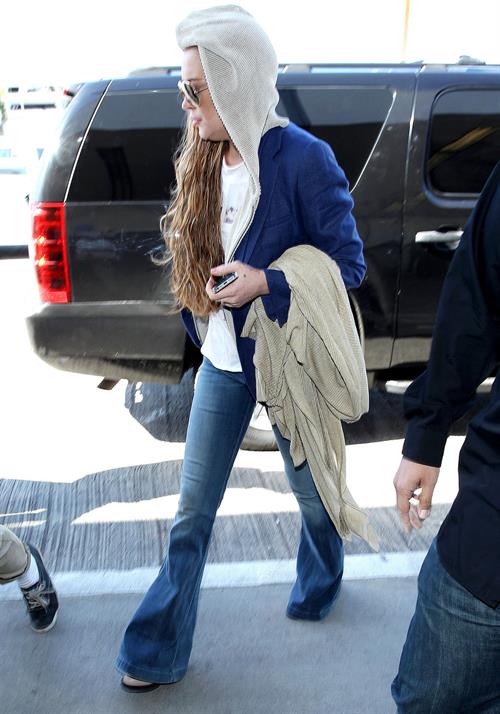 Lindsay Lohan at LAX Airport 4/18/13