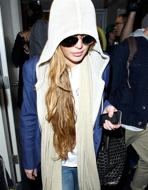 Lindsay Lohan at LAX Airport 4/18/13