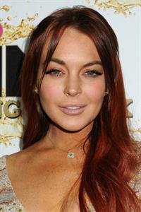Lindsay Lohan Mr. Pink Ginseng Drink Launch Party in beverly Hills 10/11/12 