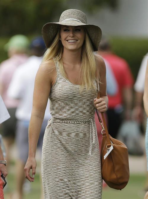 Lindsey Vonn First round of the 2013 Masters Tournament at Augusta National Golf Club 11.04.13 