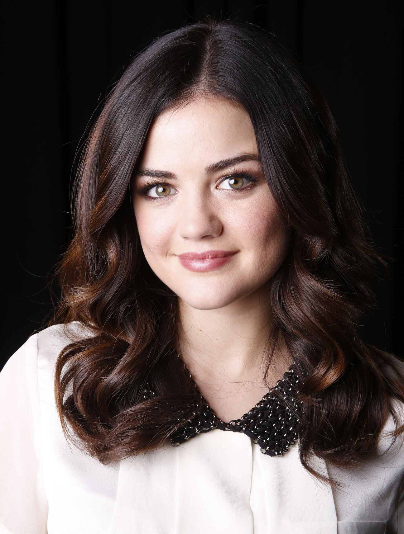 Lucy Hale posing for Carlo Allegri portraits in New York City - November 20, 2012 