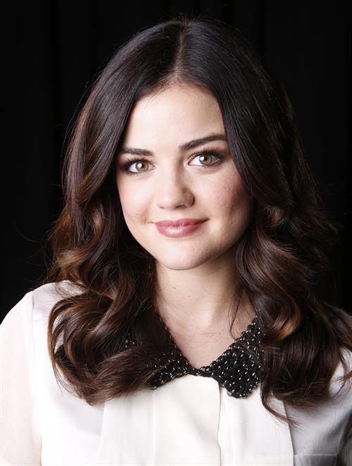Lucy Hale posing for Carlo Allegri portraits in New York City - November 20, 2012 