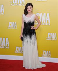 Lucy Hale 46th annual CMA awards in Nashville 11/1/12