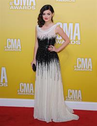 Lucy Hale 46th annual CMA awards in Nashville 11/1/12