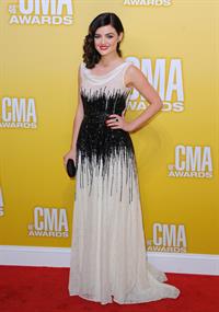 Lucy Hale 46th annual CMA awards in Nashville 11/1/12