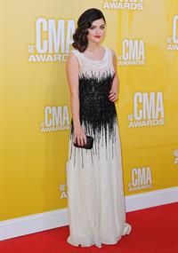 Lucy Hale 46th annual CMA awards in Nashville 11/1/12