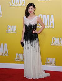 Lucy Hale 46th annual CMA awards in Nashville 11/1/12