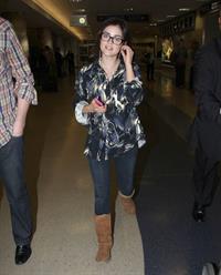 Lucy Hale arriving at LAX