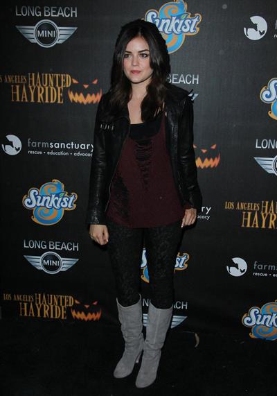 Lucy Hale 4th annual Haunted Hayride LA 10/7/12 