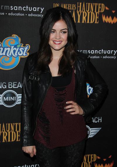 Lucy Hale 4th annual Haunted Hayride LA 10/7/12 