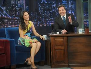 Lucy Liu Late Night with Jimmy Fallon in NYC 1/29/13 
