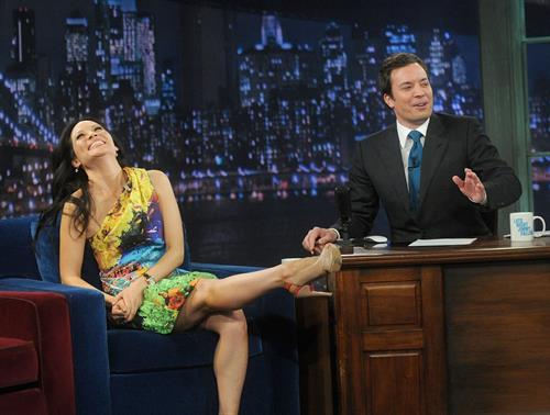 Lucy Liu Late Night with Jimmy Fallon in NYC 1/29/13 