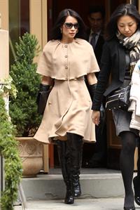 Lucy Liu leaving her apartment in NYC 12/13/12 