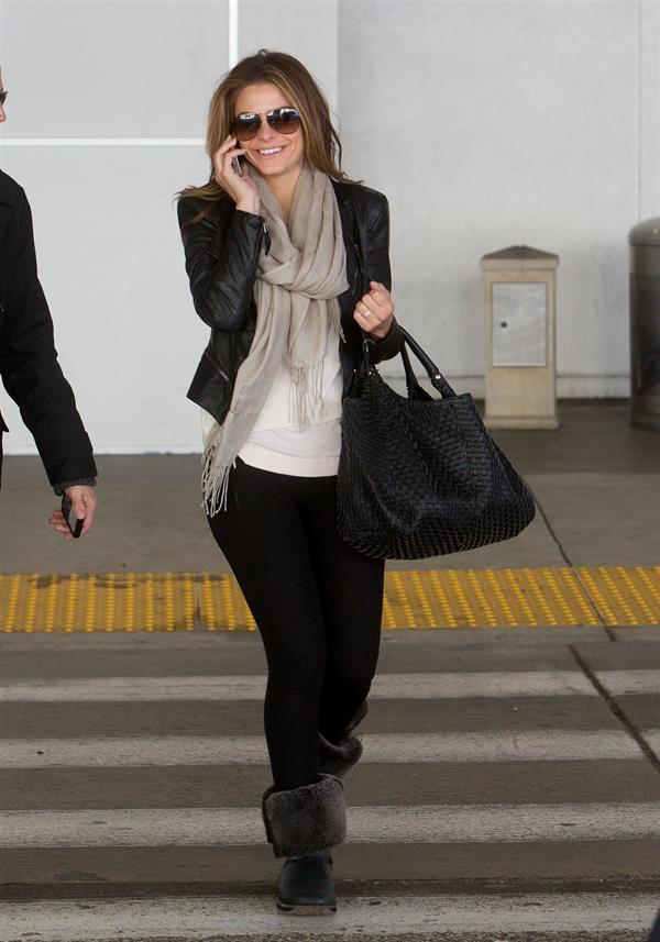 Maria Menounos arrives at LAX Airport on March 10, 2013