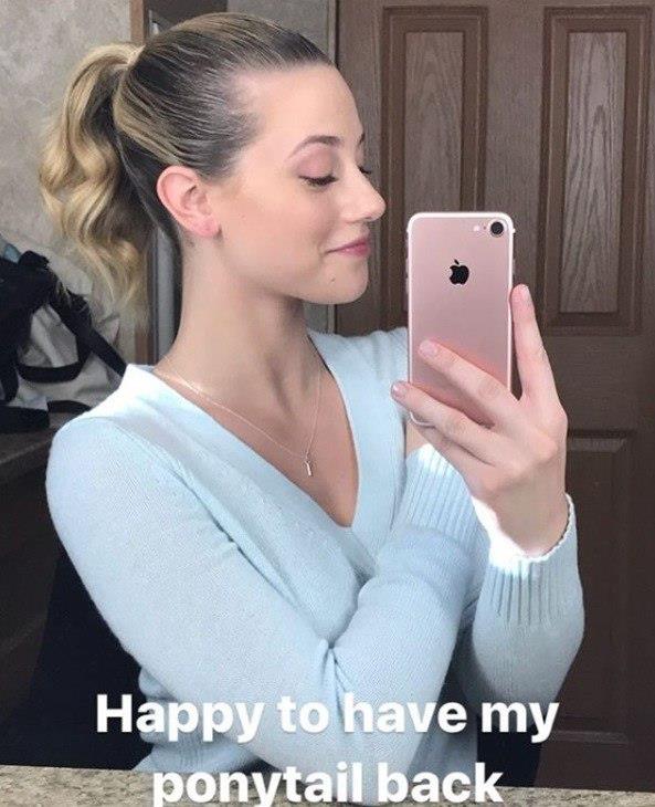 Lili Reinhart taking a selfie