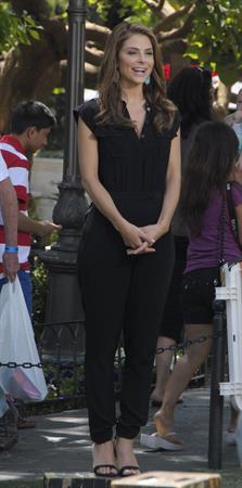 Maria Menounos on the set of the Extra at the Grove in LA on June 5, 2013