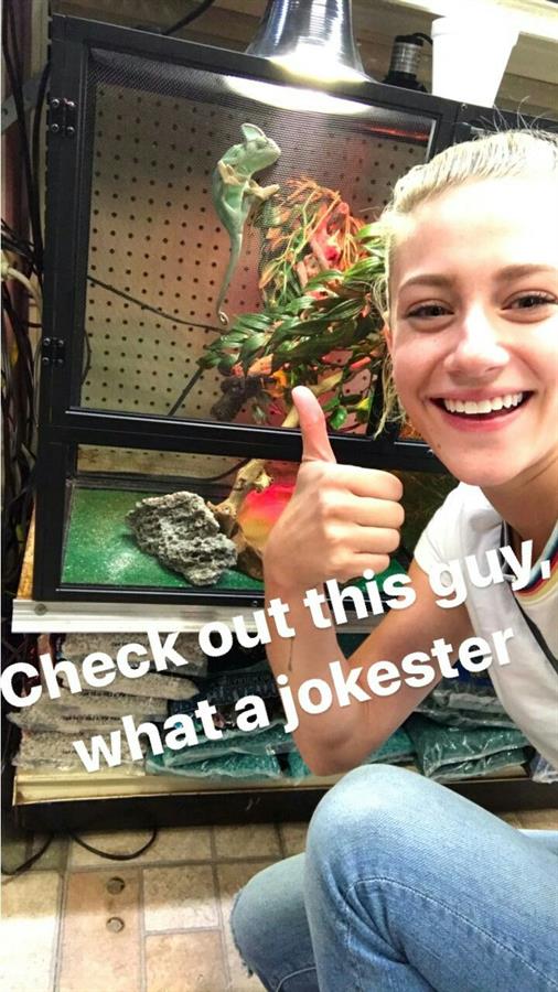 Lili Reinhart taking a selfie