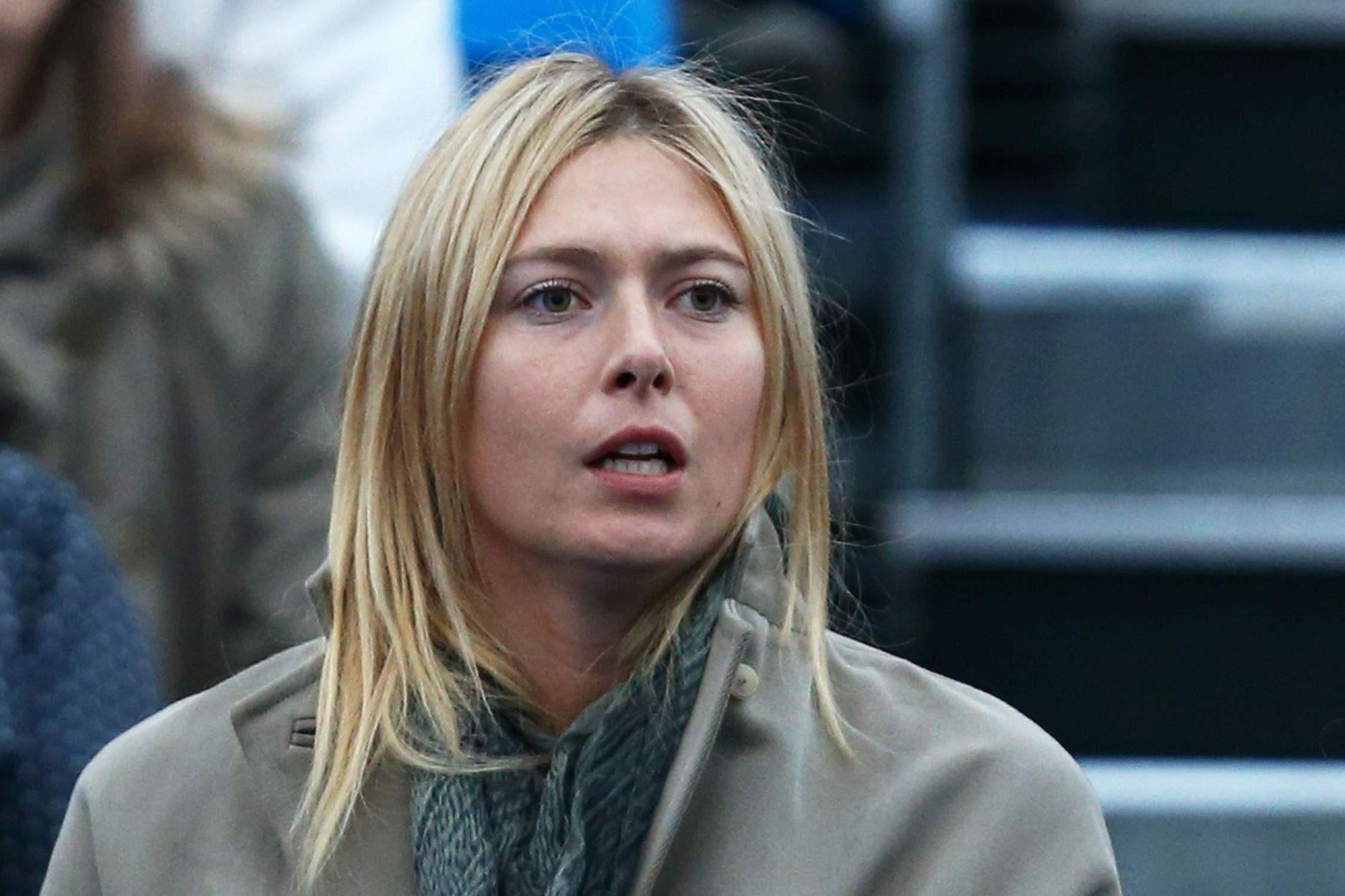 Maria Sharapova Watches her boyfriend on day one of the AEGON