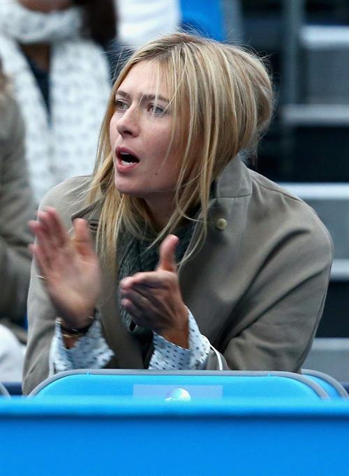 Maria Sharapova Watches her boyfriend on day one of the AEGON Championships at Queens Club in London - June 10, 2013 