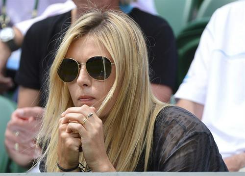 Maria Sharapova Watches her boyfriend Day 4 of the Wimbledon Tennis Championships June 27, 2013 