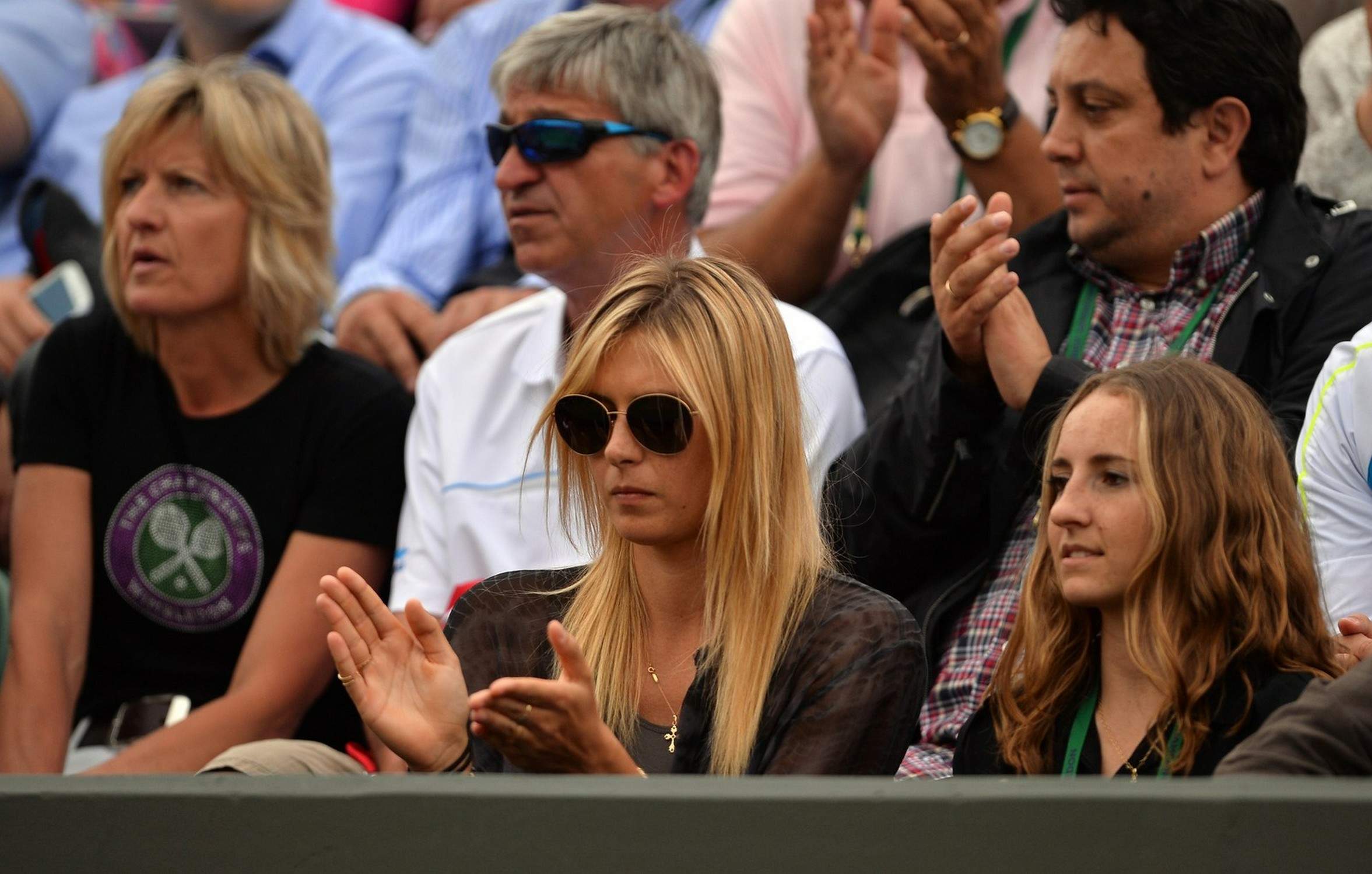 Maria Sharapova Watches her boyfriend Day 4 of the Wimbledon Tennis Championships June 27, 2013 