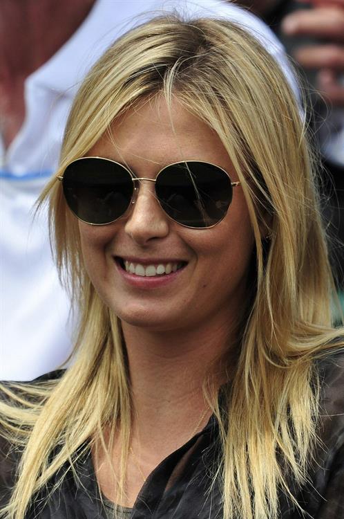 Maria Sharapova Watches her boyfriend Day 4 of the Wimbledon Tennis Championships June 27, 2013 
