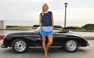 Maria Sharapova Porsche photoshoot in Manhattan Beach, California on July 11, 2013 