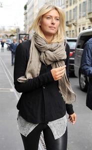 Maria Sharapova Giorgio and Roberta Armani meet tennis star Maria Sharapova at Armani's palace. November 30, 2012 