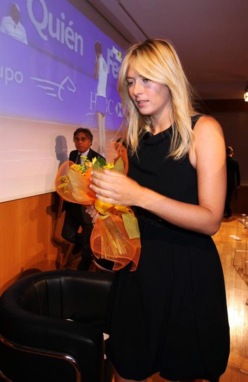 Maria Sharapova attends a press conference to present Saturday's exhibition match Milan November 30, 2012 