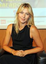 Maria Sharapova attends a press conference to present Saturday's exhibition match Milan November 30, 2012 