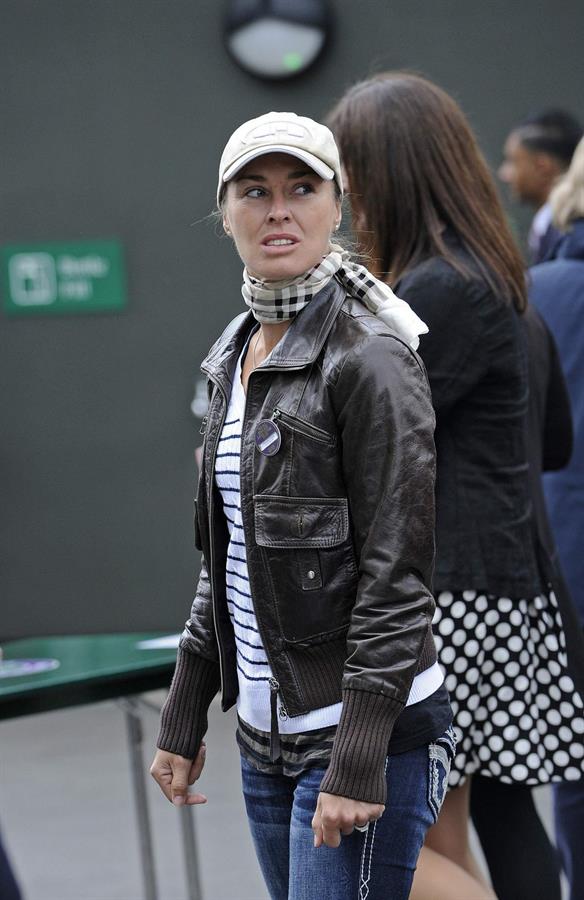 Martina Hingis Outside Wimbledon Lawn Tennis Club in London June 24, 2013 