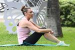 Michelle Heaton Filming a fitness show on Miami Beach, Florida (May 21, 2013) 